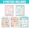 Hadley Designs 11" x 14" Colorful Sound Wall Phonics and Vowels English Posters Set
